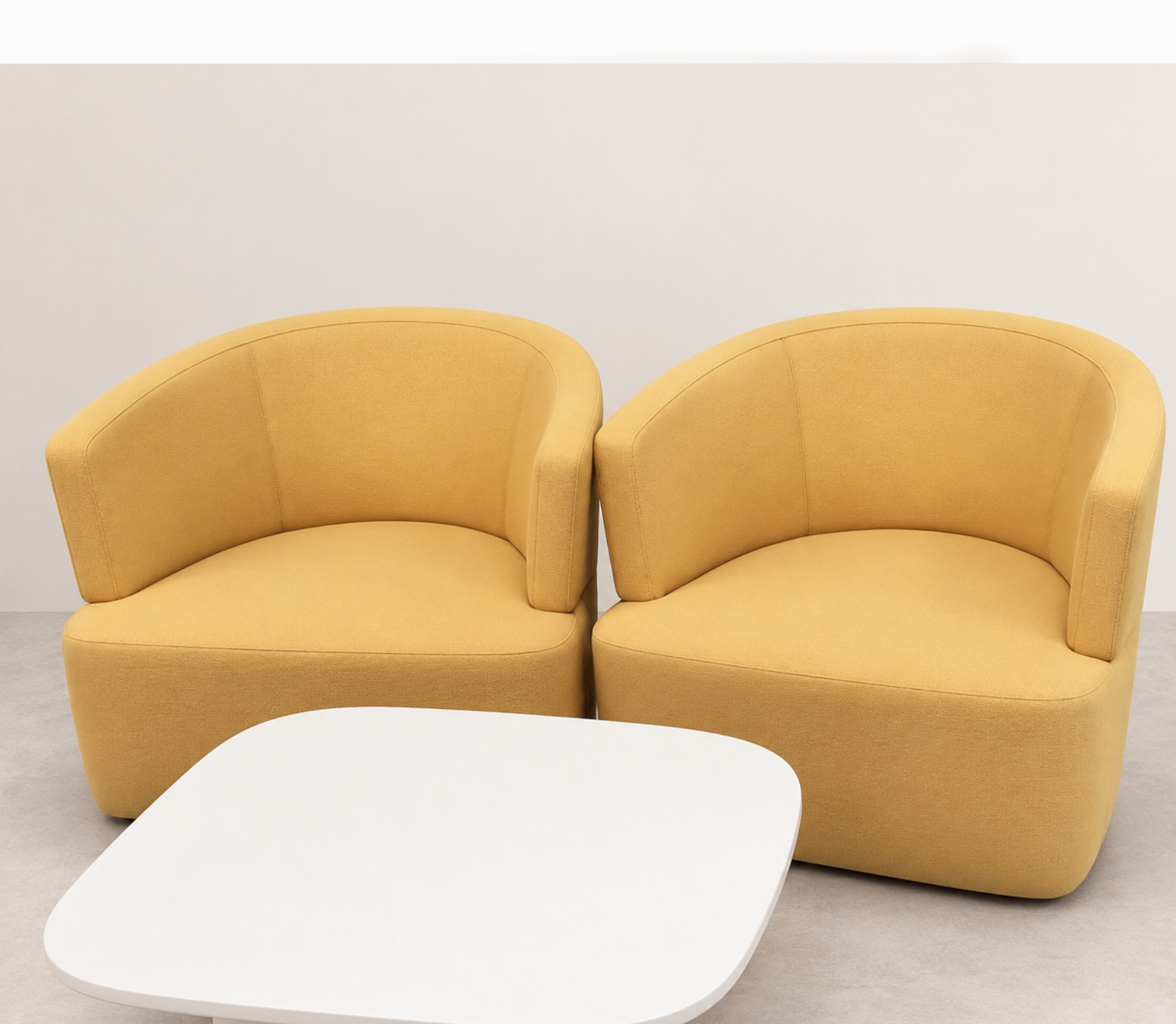Yellow Swivel Accent Armchair